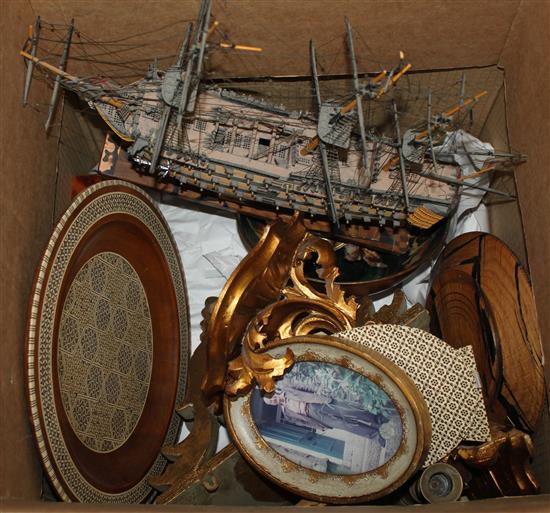 Model ship, pictures etc.